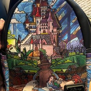 Beauty and the Beast Loungefly Disney Princess Castle Belle Mini Backpack